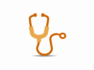 Orange Stethoscope icon